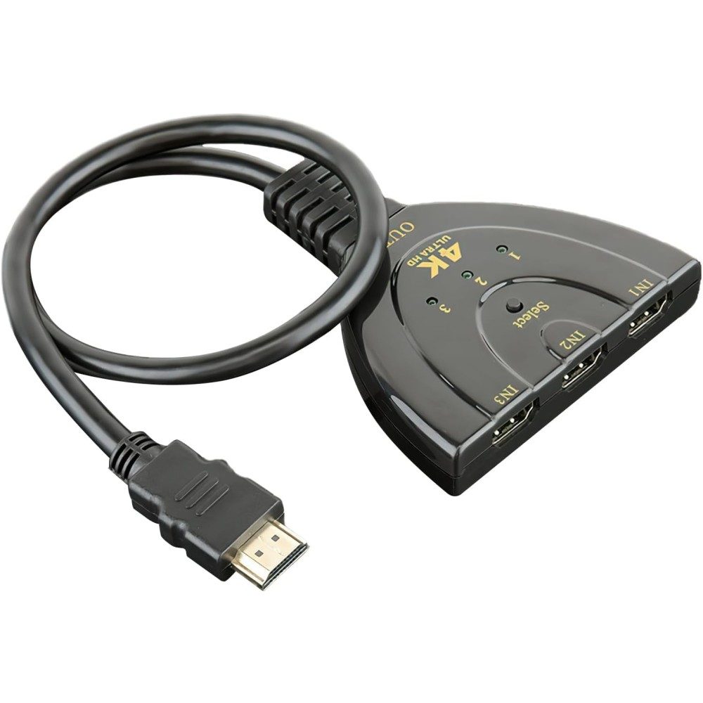 HDMI Switch 3 to1 4K Ultra HD with 50cm HDTV Cable - Image 3