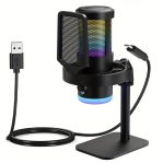 USB Microphone Broadcast with RGB Light