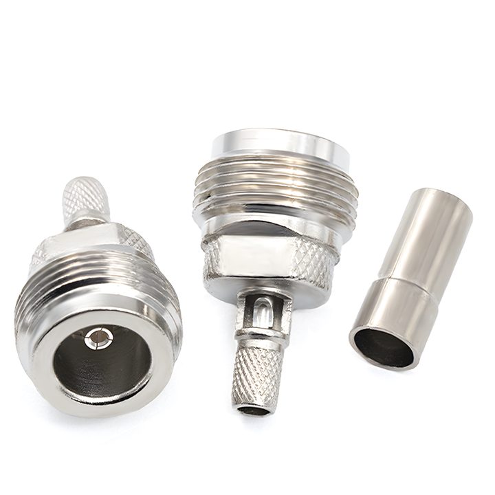 RF N-Type Connector N-C-K3 Pre-installed Pin Straight Crimp Female Jack 50 Ohm For Cable RG58/RG402/LMR195 - Image 3