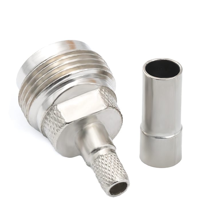 RF N-Type Connector N-C-K3 Pre-installed Pin Straight Crimp Female Jack 50 Ohm For Cable RG58/RG402/LMR195 - Image 2