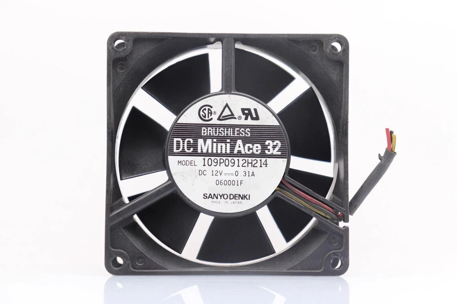 SANYO DENKI DC Fan 109P0912H214 12V 0.31A 92x92x30mm (USED LIKE NEW)