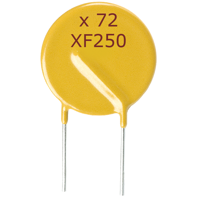 RXEF250 PTC Resettable Fuse 72V 2.5A Through Hole