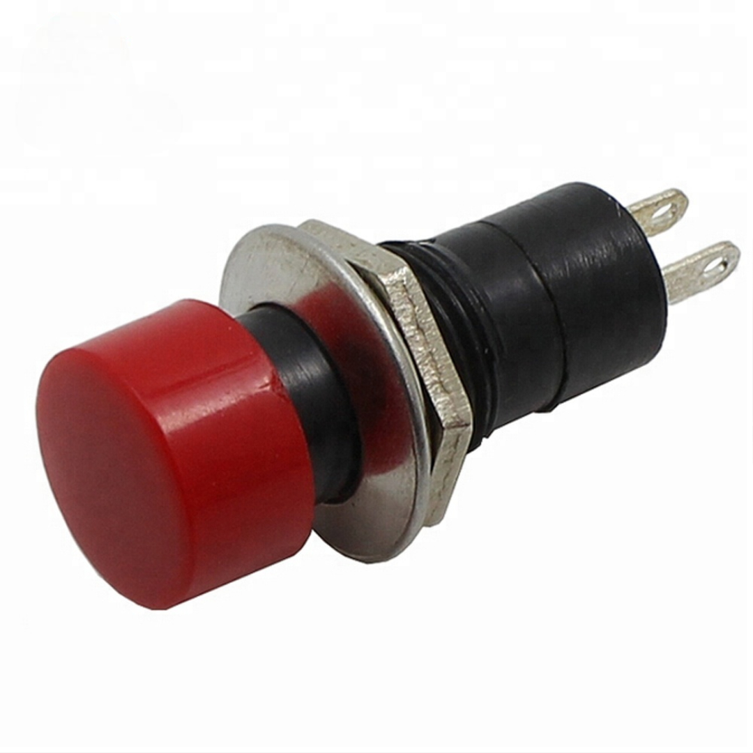 Red Plastic Push Button Switch Momentary 10mm 2 pin