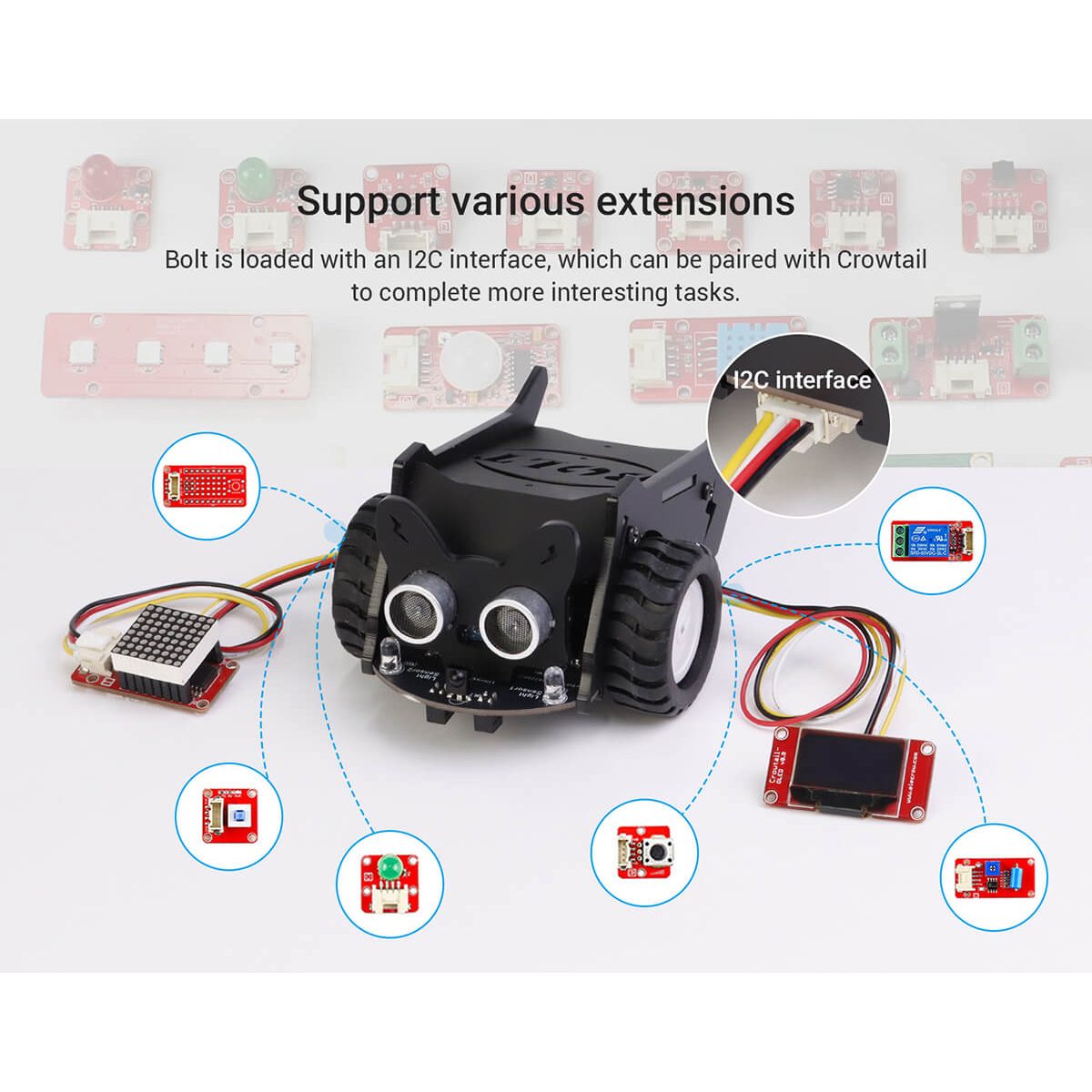 ELECROW CrowBot BOLT-with Infrared Remote Control - Image 9