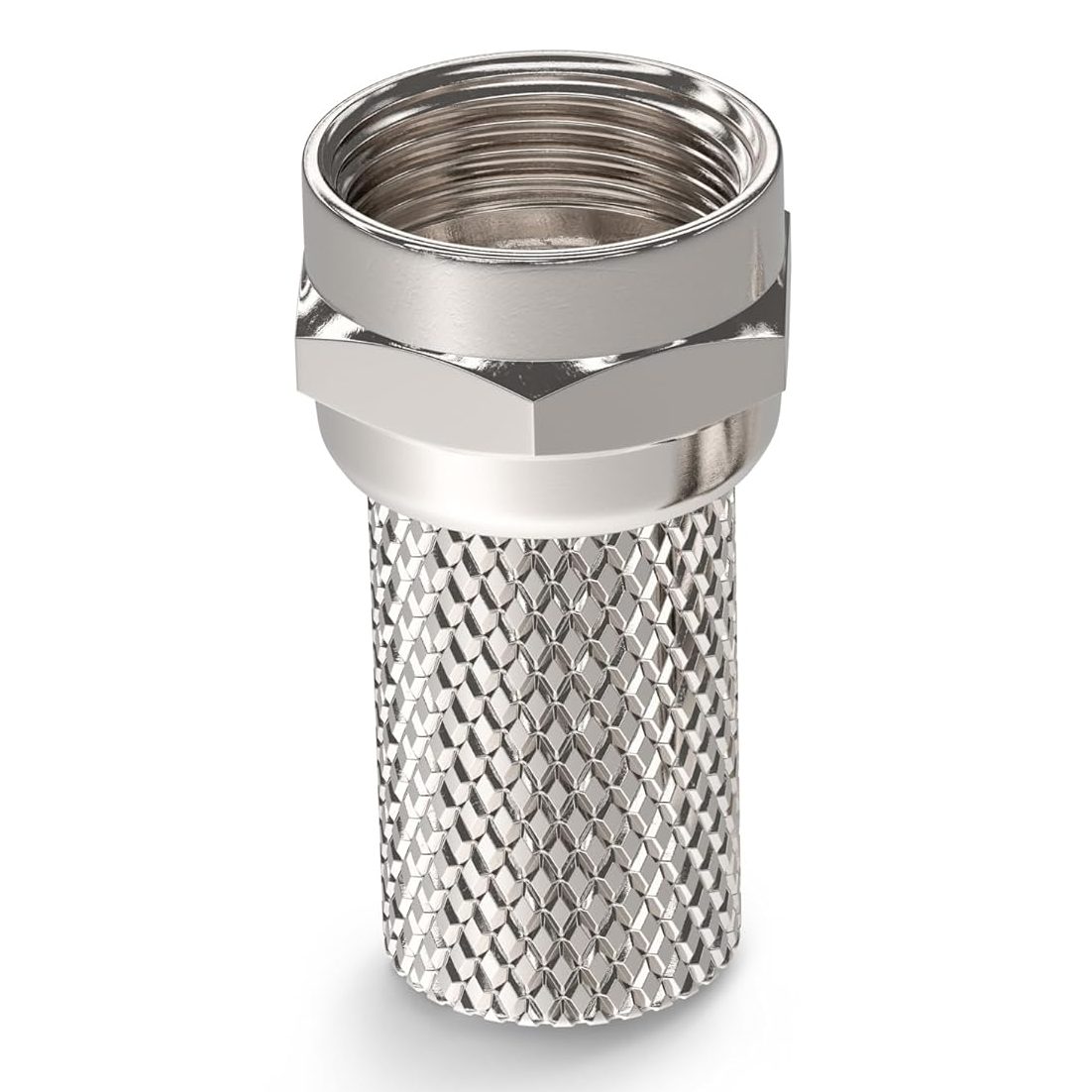 RG6 Female Type Coaxial Cable Connector Silver V2