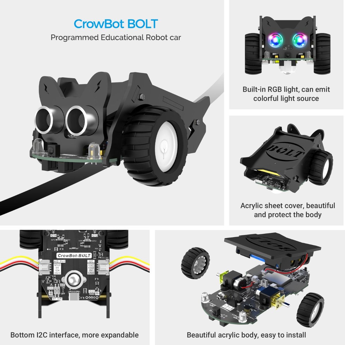ELECROW CrowBot BOLT-with Infrared Remote Control - Image 7