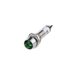 LED 120VAC With Metal Cover Green