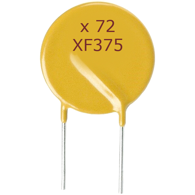 RXEF375 PTC Resettable Fuse 72V 3.75A Through Hole