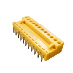 Orange Pluggable Terminal Block PCB Solder Right Angle 3.96mm 12 Pin