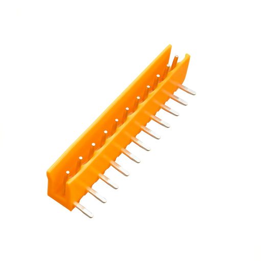 Orange Pluggable Terminal Block PCB Solder Right Angle 3.96mm 12 Pin