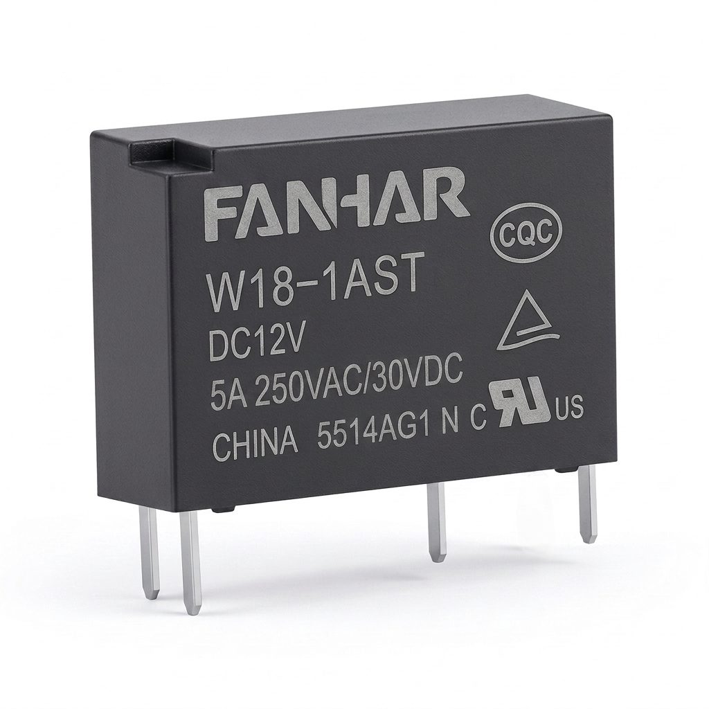 FANHAR Power Relay W18-1AST-DC12V 5A 4 Pin