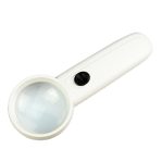 MG6B-3 5X Handheld Magnifier Glass 50mm With 2 LED Flashlight