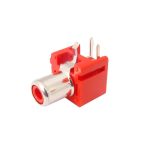 RCA Socket Female Jack Video Connector 1 Port 3 Pin for PCB (Straight) Red