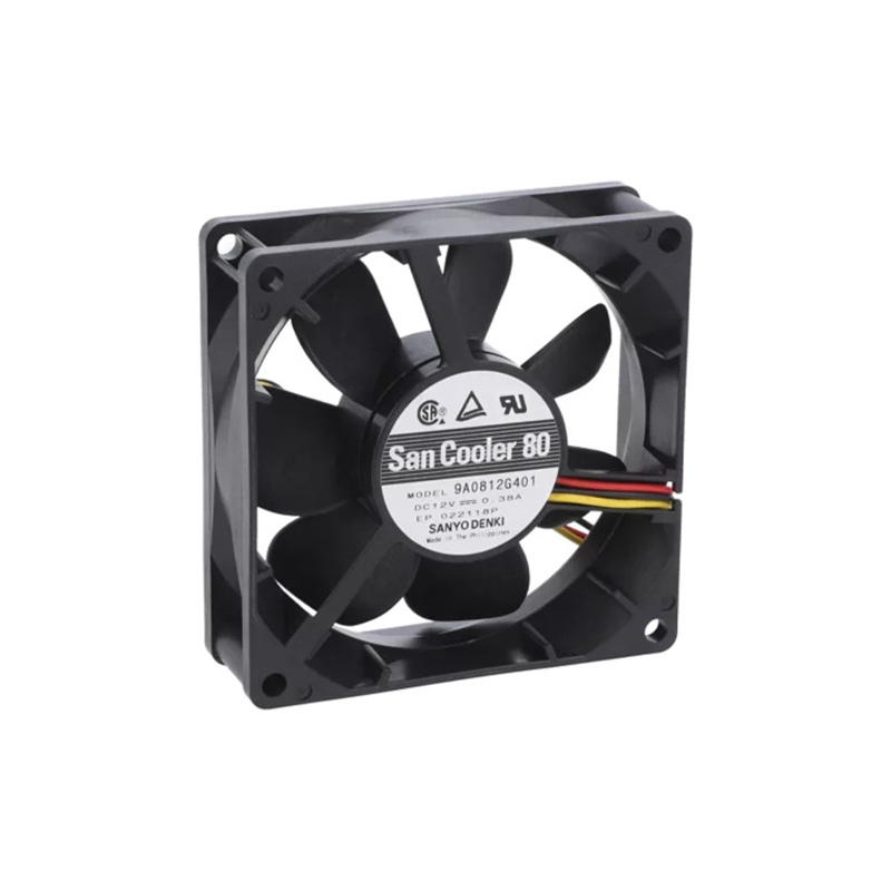 SANYO 9A0812G401 DC Fan 12V 0.38A 80x80x25mm (USED LIKE NEW)