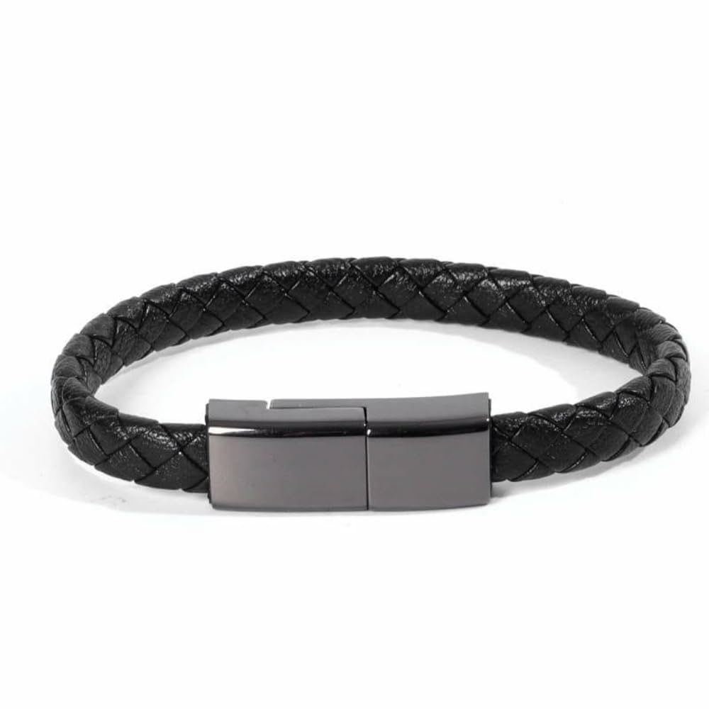 Leather Bracelet Wrist Strap USB A to Lightning Cable - Image 4