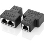 RJ45 Connector Extender Adapter 1 to 2