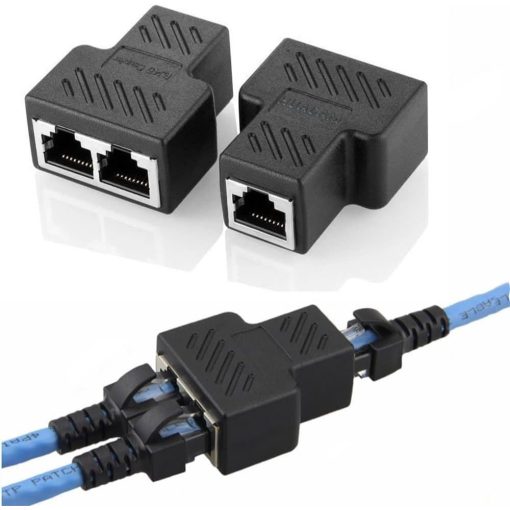 RJ45 Connector Extender Adapter 1 to 2