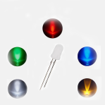 Diffused Round Milky LED 5mm 2Pin