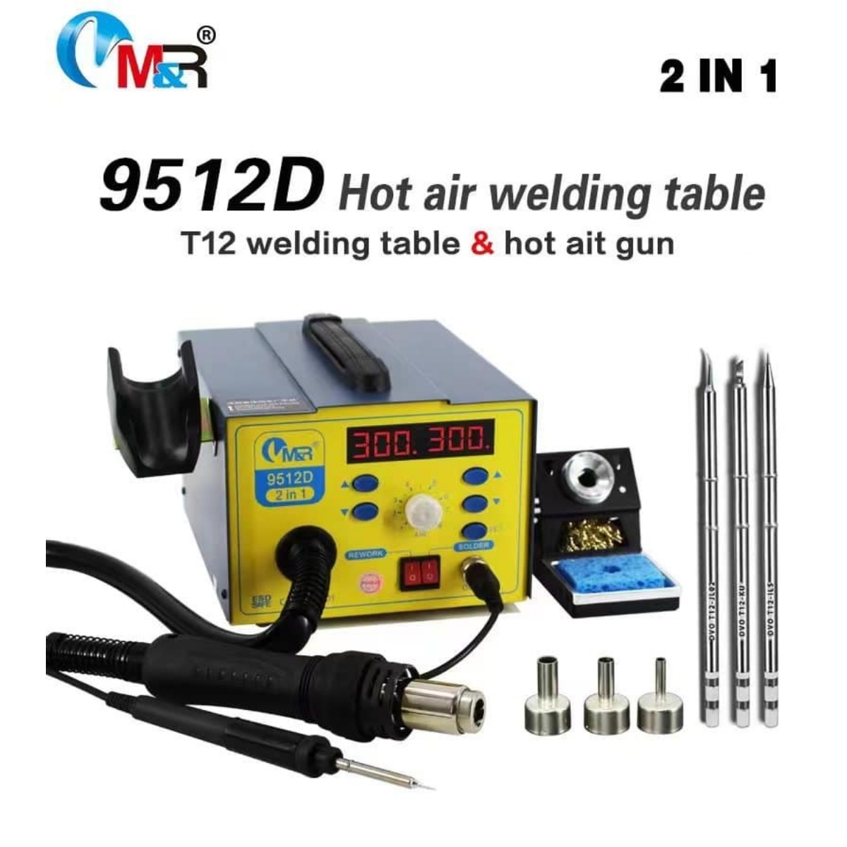 M&amp;R 9512D Hot Air Soldering Iron Station