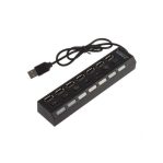 Port USB 2.0 Hub with On/Off Switches