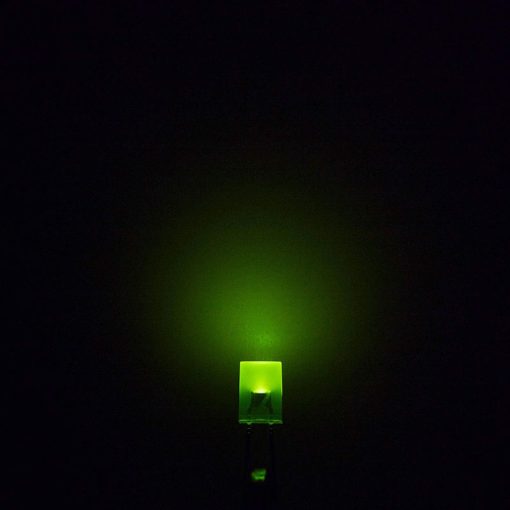 Rectangular Green LED TH 2*5*5mm 525-530nm