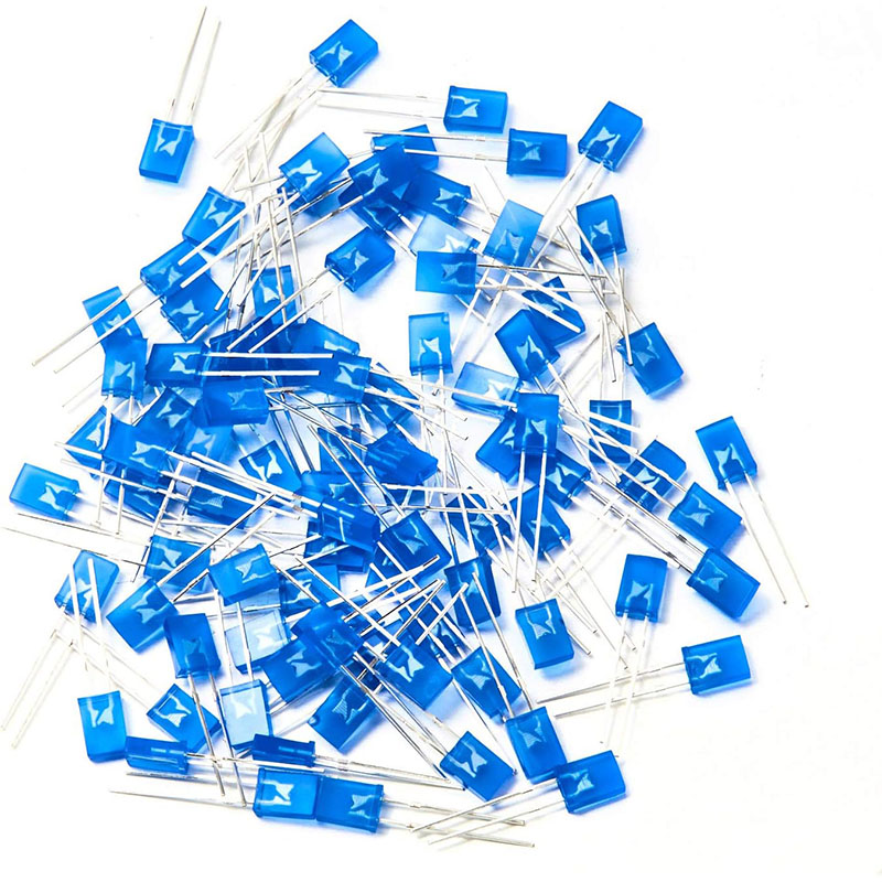 Rectangular Blue LED TH 2x5x5mm 467-472nm - Image 3