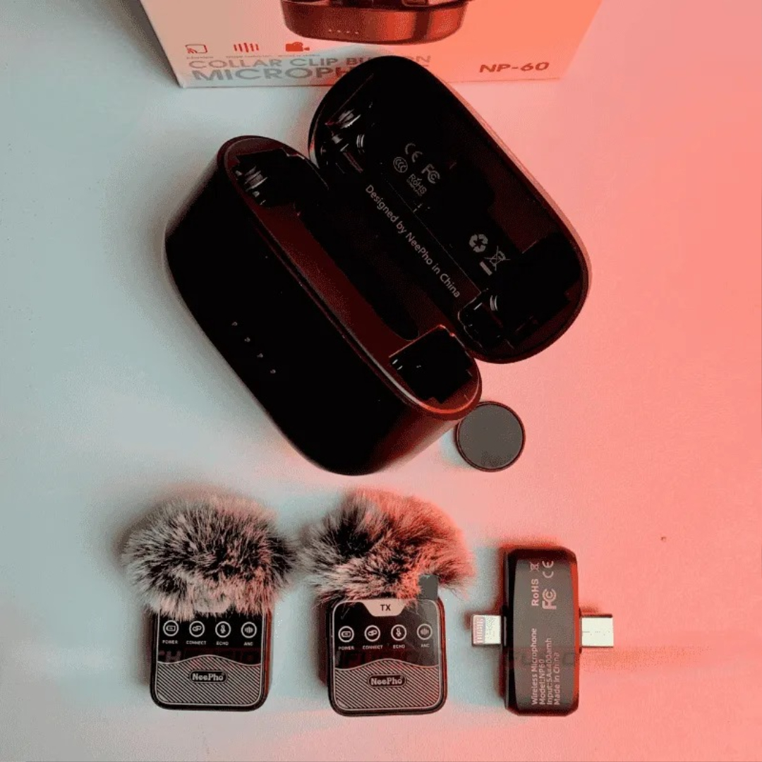 NeePho NP-60 Collar Clip Button Wireless Microphone - Image 2
