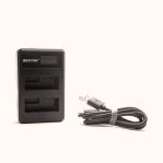 BESTON LP-E8 Dual Battery Charger for Canon Cameras with Micro USB Charging Port