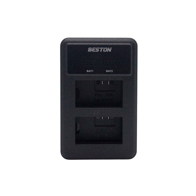 Beston FW50 Dual Battery Charger for Sony Cameras with Type-C & Micro USB Charging Port - Image 3