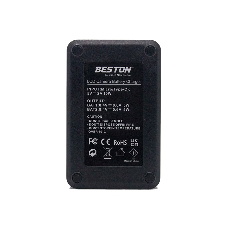 Beston LP-E12 Dual Battery Charger for Canon Cameras with Type-C & Micro USB Charging Port - Image 4