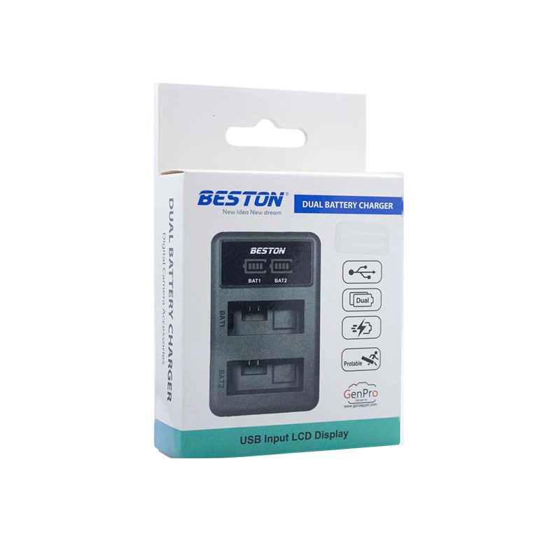 Beston LP-E12 Dual Battery Charger for Canon Cameras with Type-C & Micro USB Charging Port - Image 7