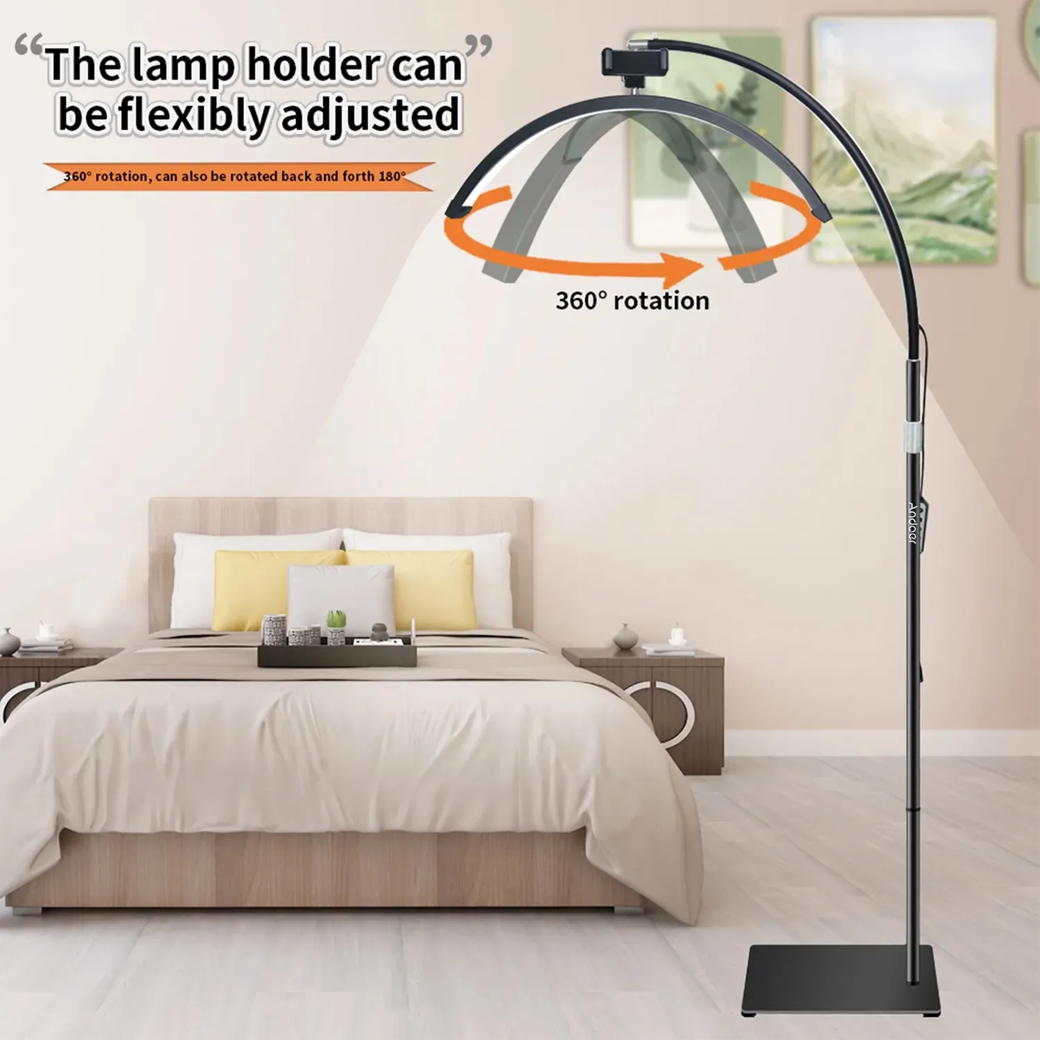 HD-M60X Half LED Moon Light LED 36W Lamp with 1.8m Metal Stand - Image 6