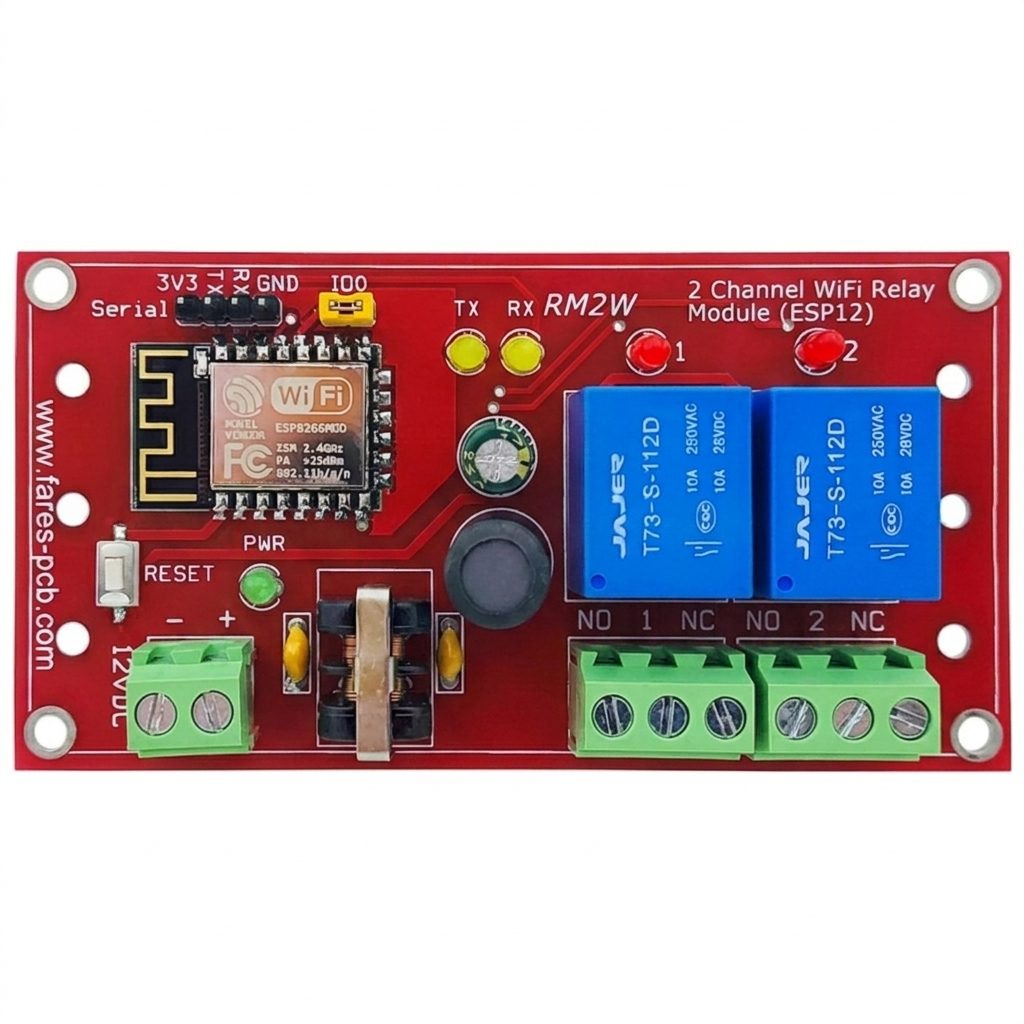 RM2W Wireless Relay Module 2 Channel with ESP-12F - Image 2