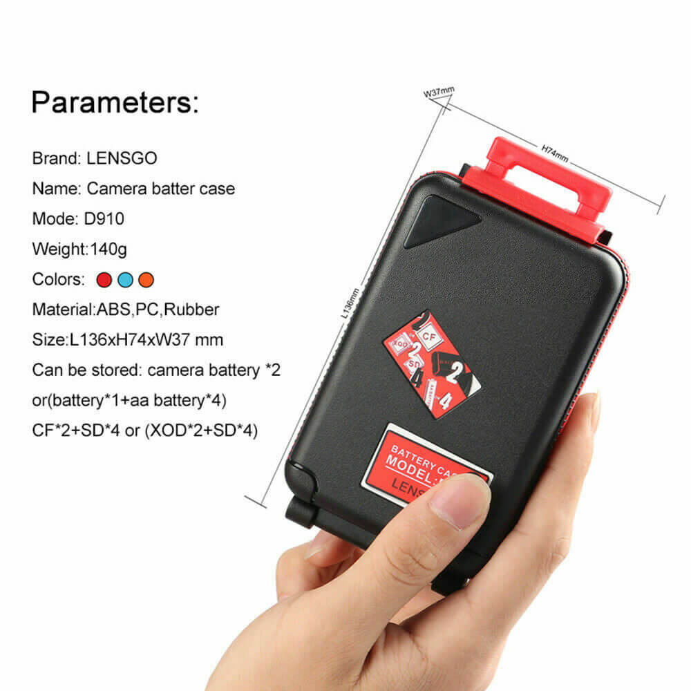 LENSGO D910 Battery Storage Box and Memory Cards - Image 2