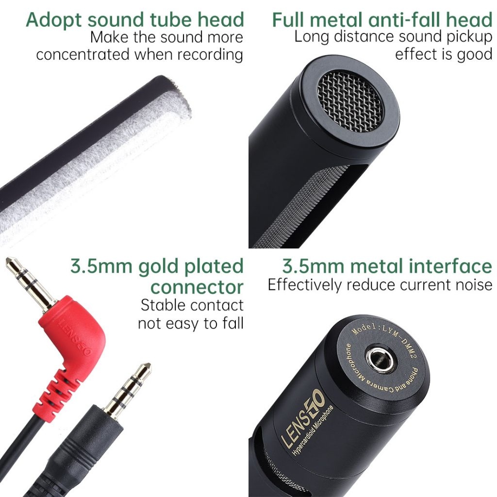 LENSGO LYM-DMM2 Ultracompact Camera-Mount Shotgun Microphone - Image 3