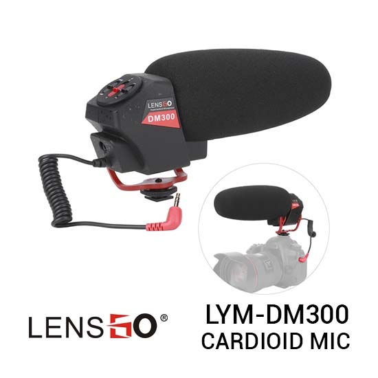 LENSGO LYM-DM300 On-Camera Shotgun Microphone Super cardioid for DSLR Cameras Audio Recorders - Image 2
