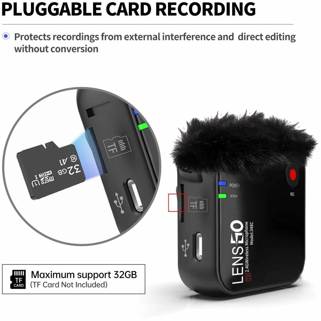 LENSGO LWM-348C 2.4Ghz Wireless Lavalier Microphone System - Image 6