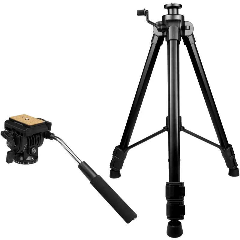 KINGJOY VT-1500 Adjustable Camera Tripod Legs Stand with Detachable Fluid Drag Pan Tilt Head - Image 6