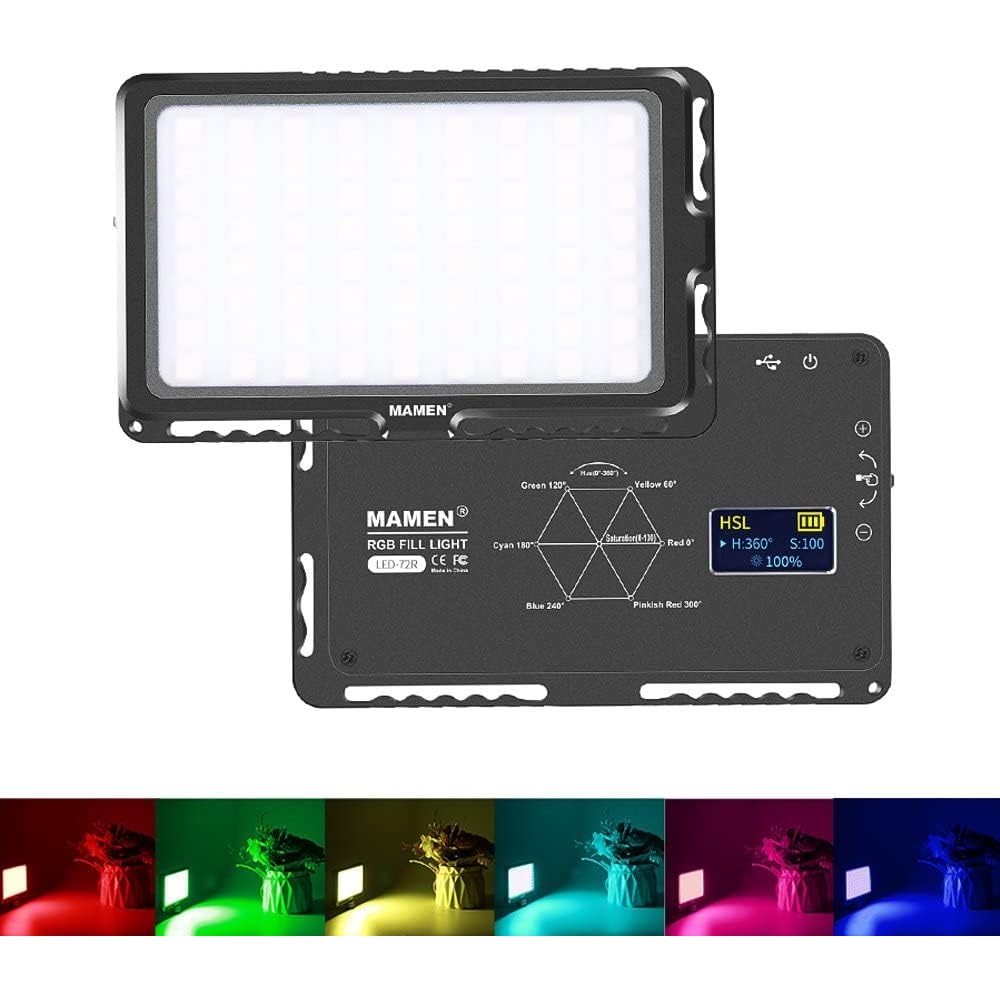 MAMEN 72R RGB FILL Light LED Display Screen Video Light - Image 6