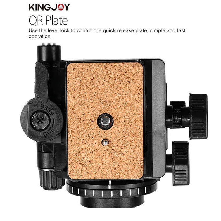 KINGJOY MP208F+VT-1510+M3 Professional Flip Monopod For DSLR Camera - Image 7