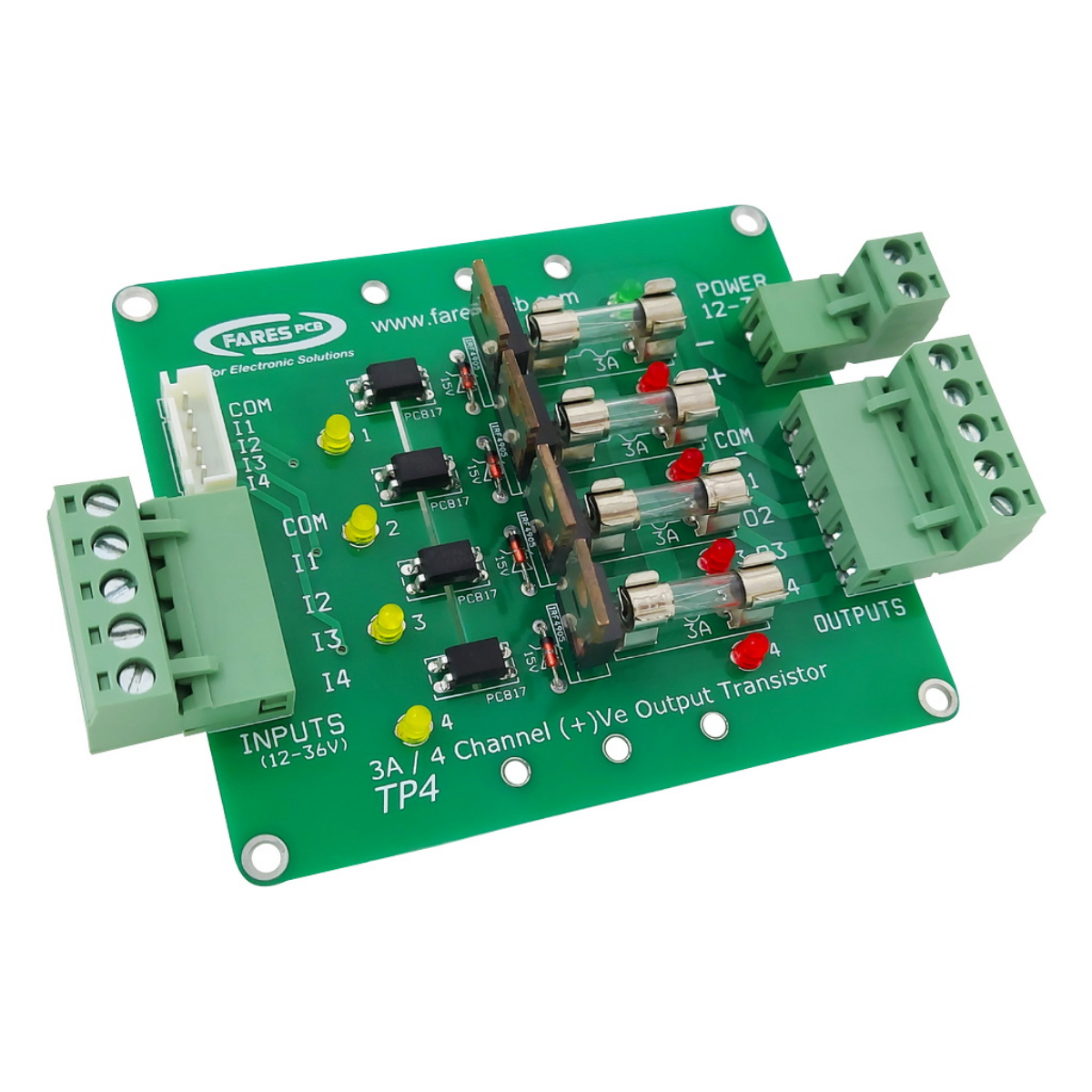 TP4 Positive Output Transistor Interface Module 4-Channel 3A