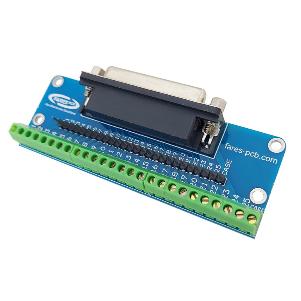DB25 Female Breakout Module to Screw Terminal + Pin Header