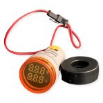 AD101-22VAM Voltmeter Ammeter Display Yellow Round Shape