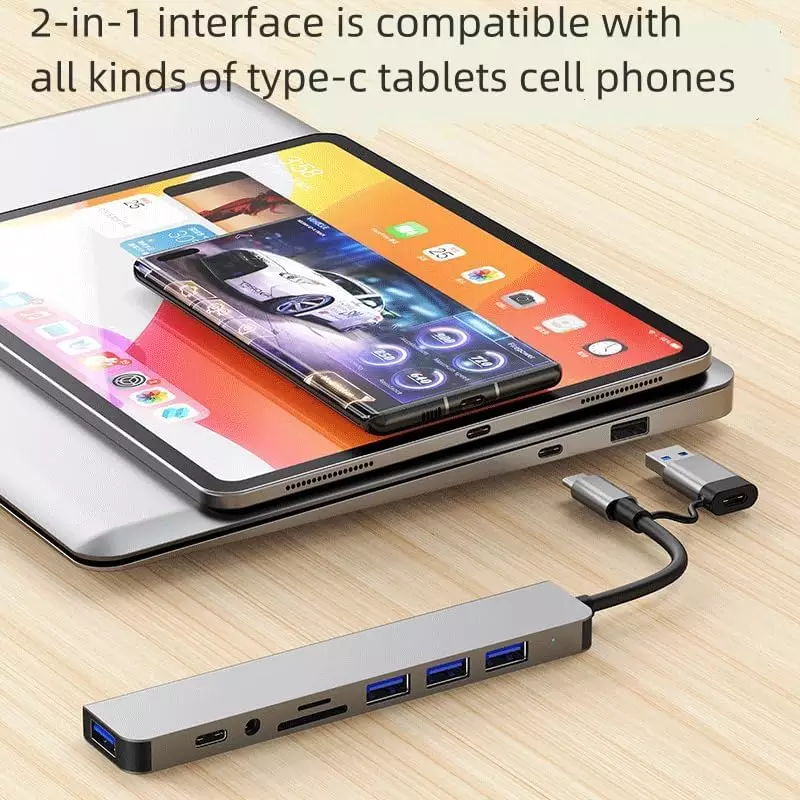 Maze MTU-9254 Multiport Docking Station 8 in 1 USB-C/USB Hub - Image 4