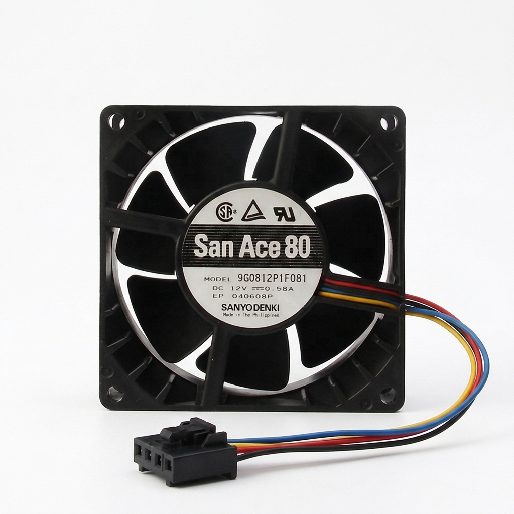 SANYO DC Fan 9G0812P1F081 12V 0.58A 80x80x38mm (USED LIKE NEW)