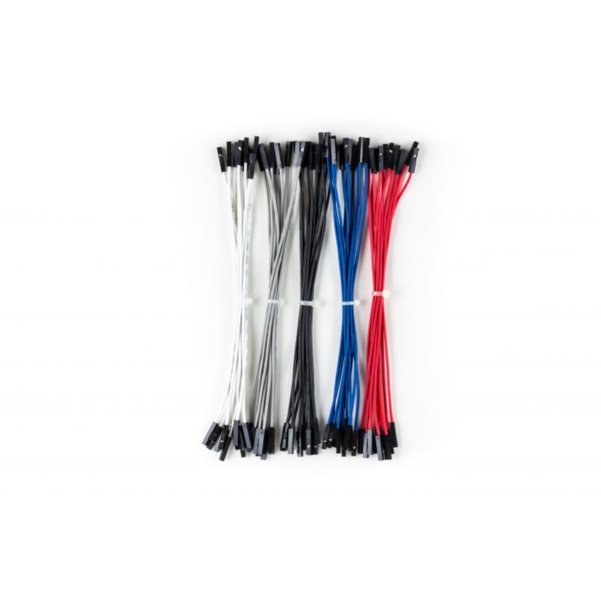OSEPP LS-FFPJ-6 6" F/F Premium Jumpers Wires 10 of each color (red, black, white, grey, blue) - Image 3