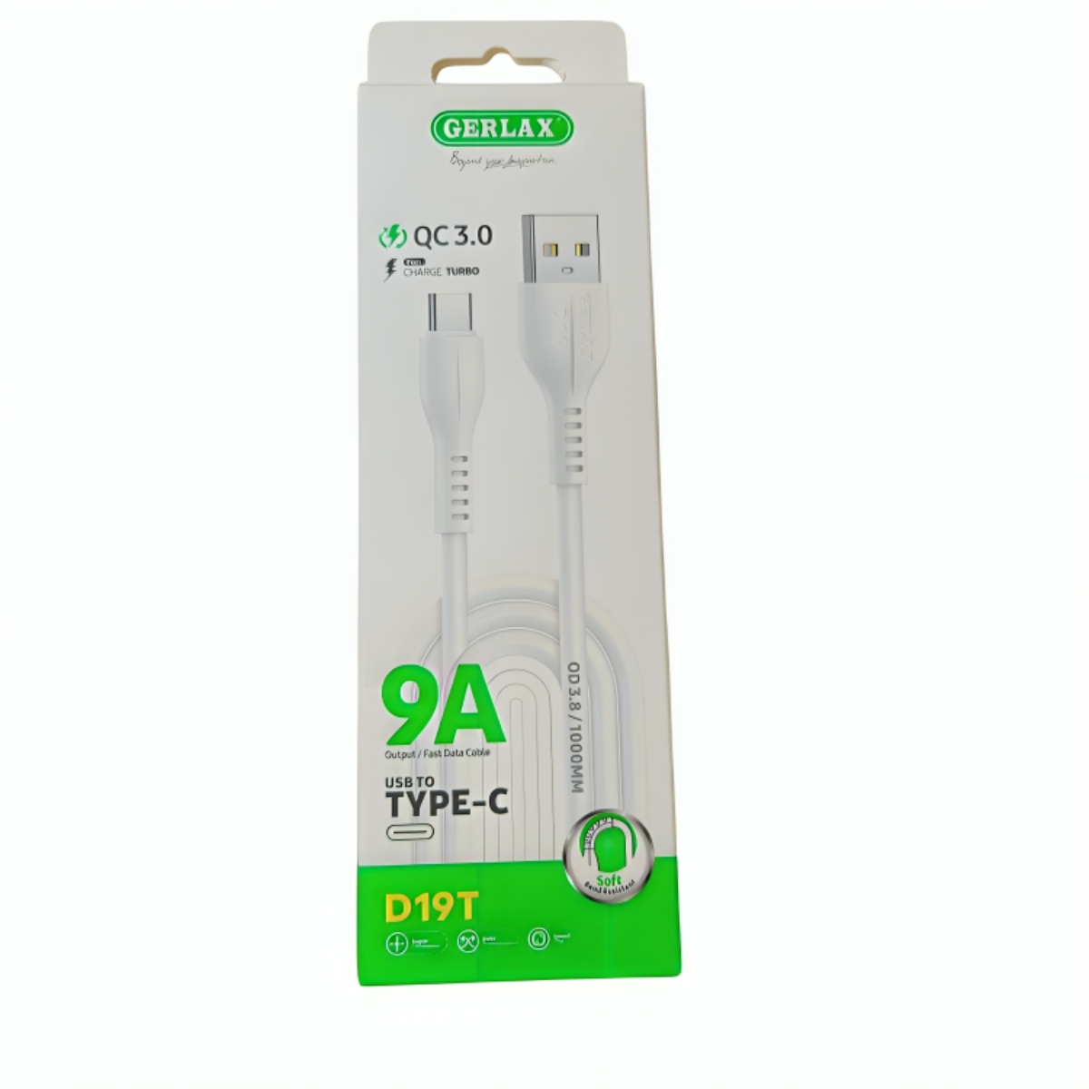 GERLAX D19T Type-C USB TO USB Data Cable 9A 1Meter - Image 2