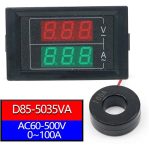 D85-5035VA Voltmeter & Ammeter Digital Panel 60-500VAC 0-100A