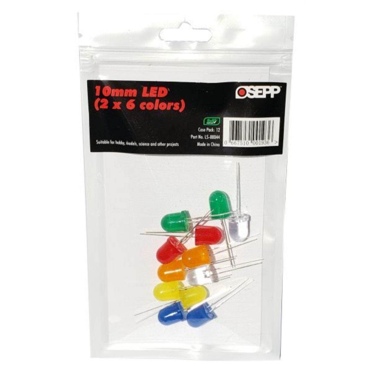OSEPP LS-00044 10mm LED ( 2 x 6 colors ) - Image 2