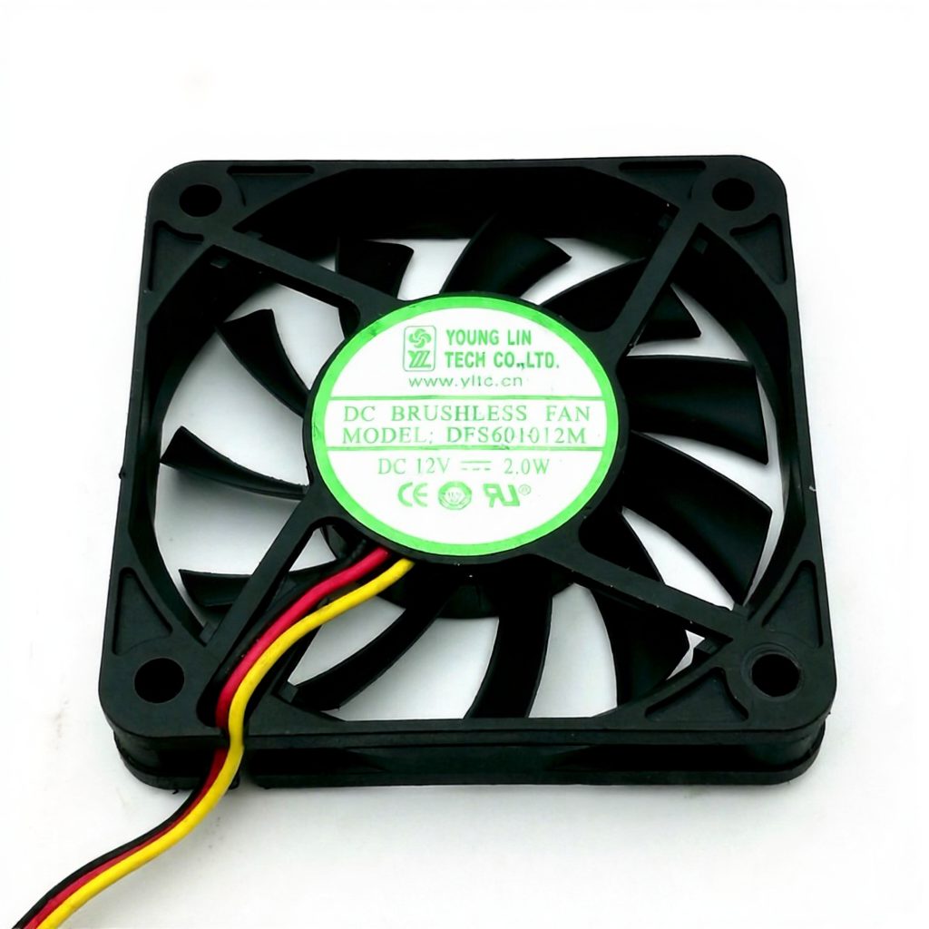 YOUNG LIN DFC601012M DC Fan 12V 2W 60x60x10mm (USED LIKE NEW)